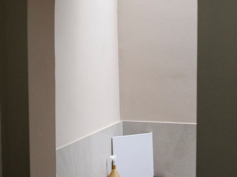 A minimalist and clean space for practice with soft lighting.